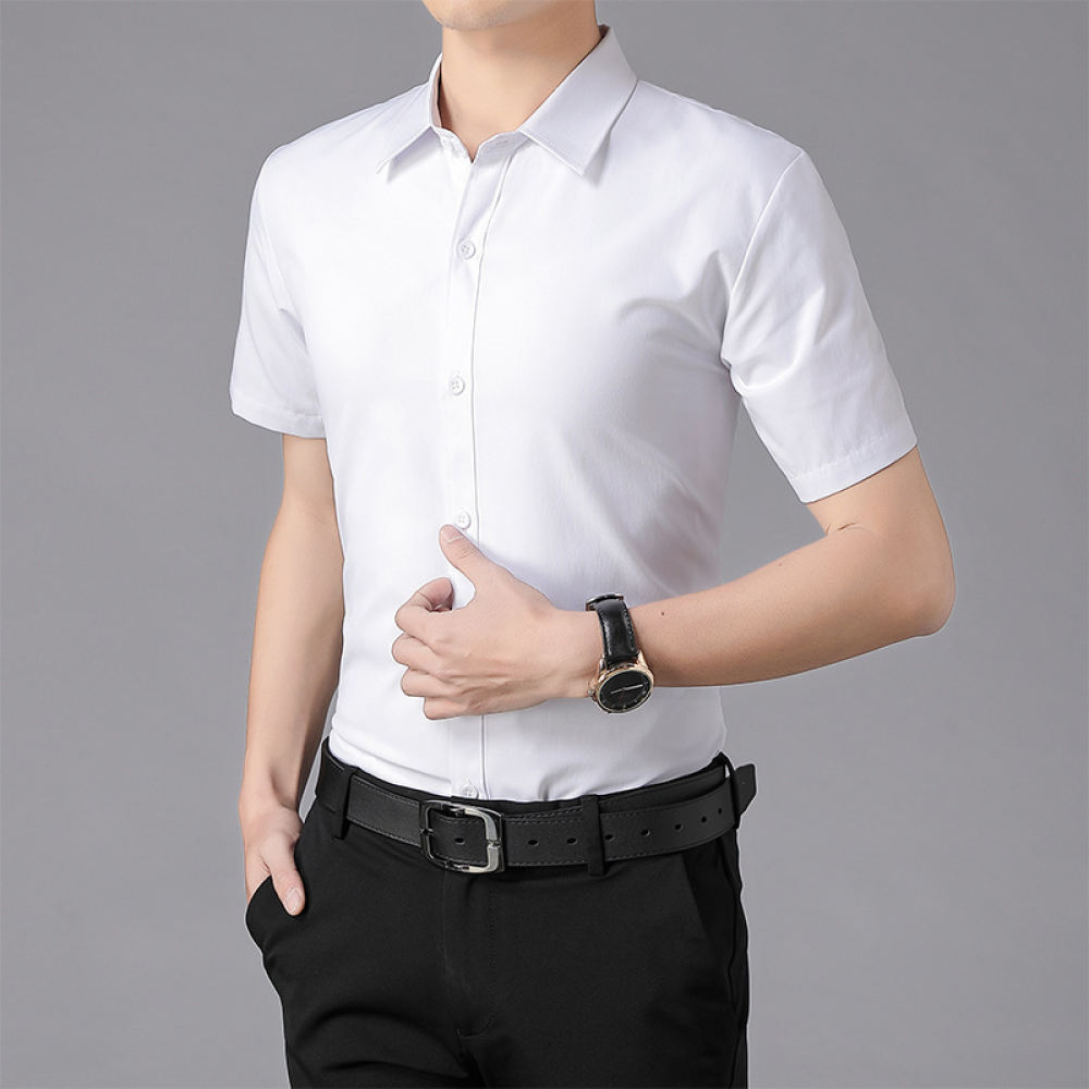 Men Formal Office Wear Shirts - Nova Camisa Masculina de Manga Curta