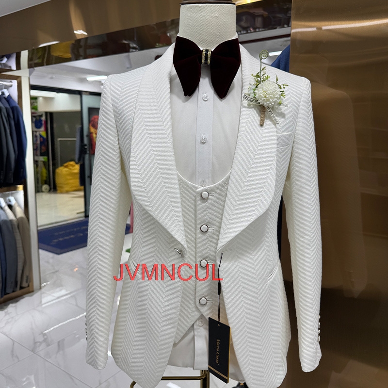 Men'S Formal Wear For Reception - Conjunto Masculino Moderno de 3 Peças