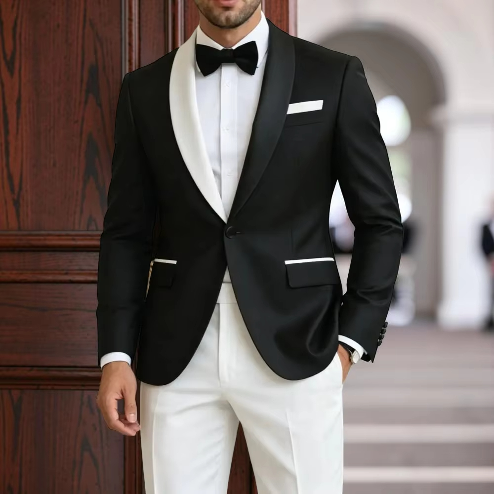 Men Formal Wear Wedding - Ternos Formais Masculinos com Cores Contrastantes,