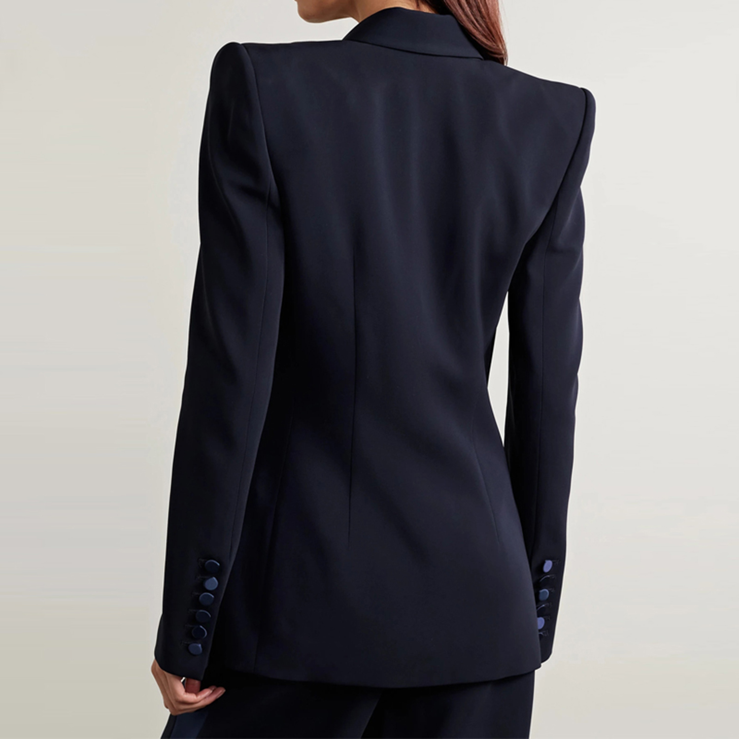 Azul marinho feminino 2 peça c - Double Breasted Blazer avaliação e preço