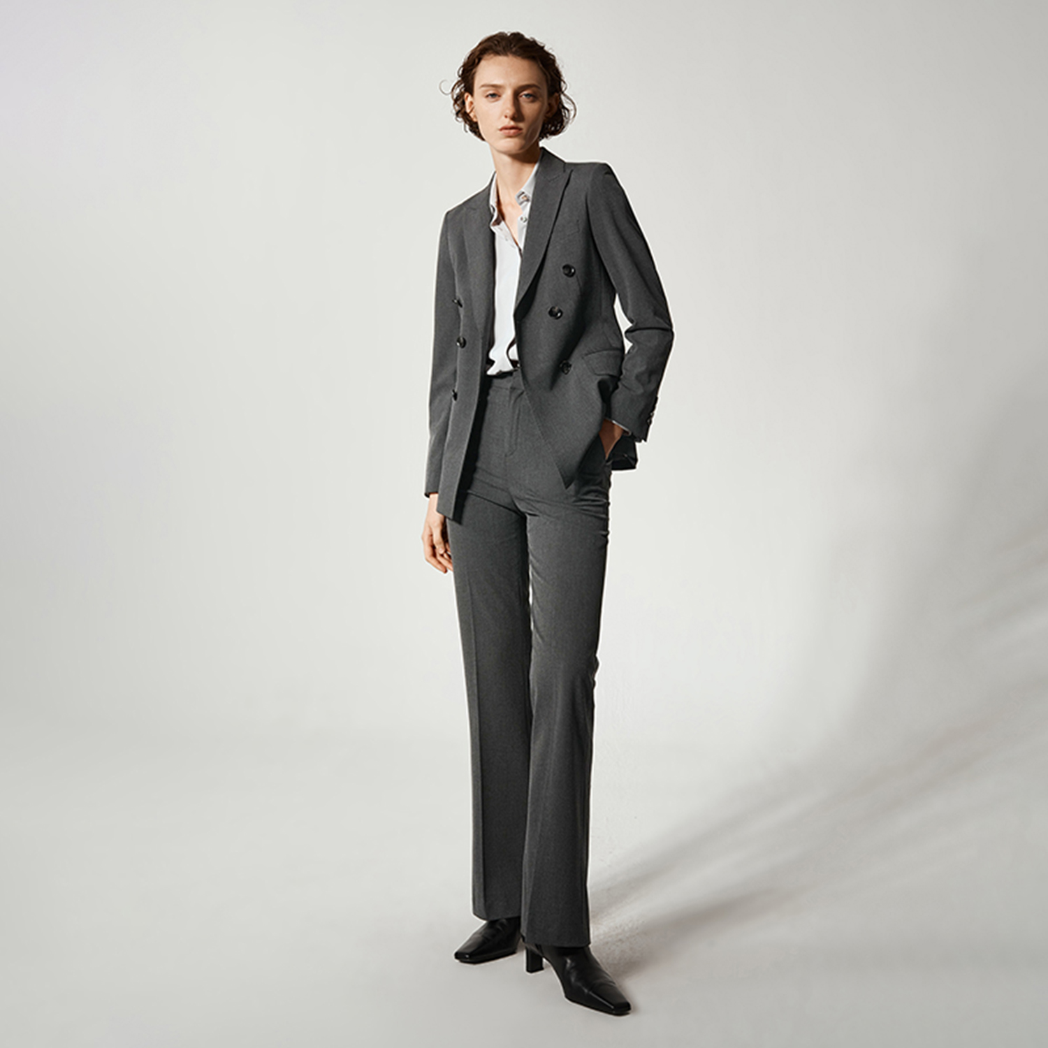 Allingentle feminino pantsuit  - Double Breasted Blazer avaliação e preço
