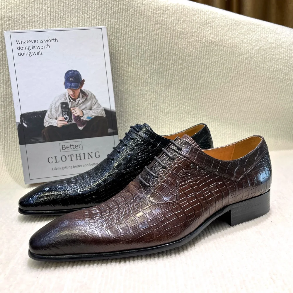 Sapatos oxford masculinos de l - Men Formal Wear Wedding avaliação e preço