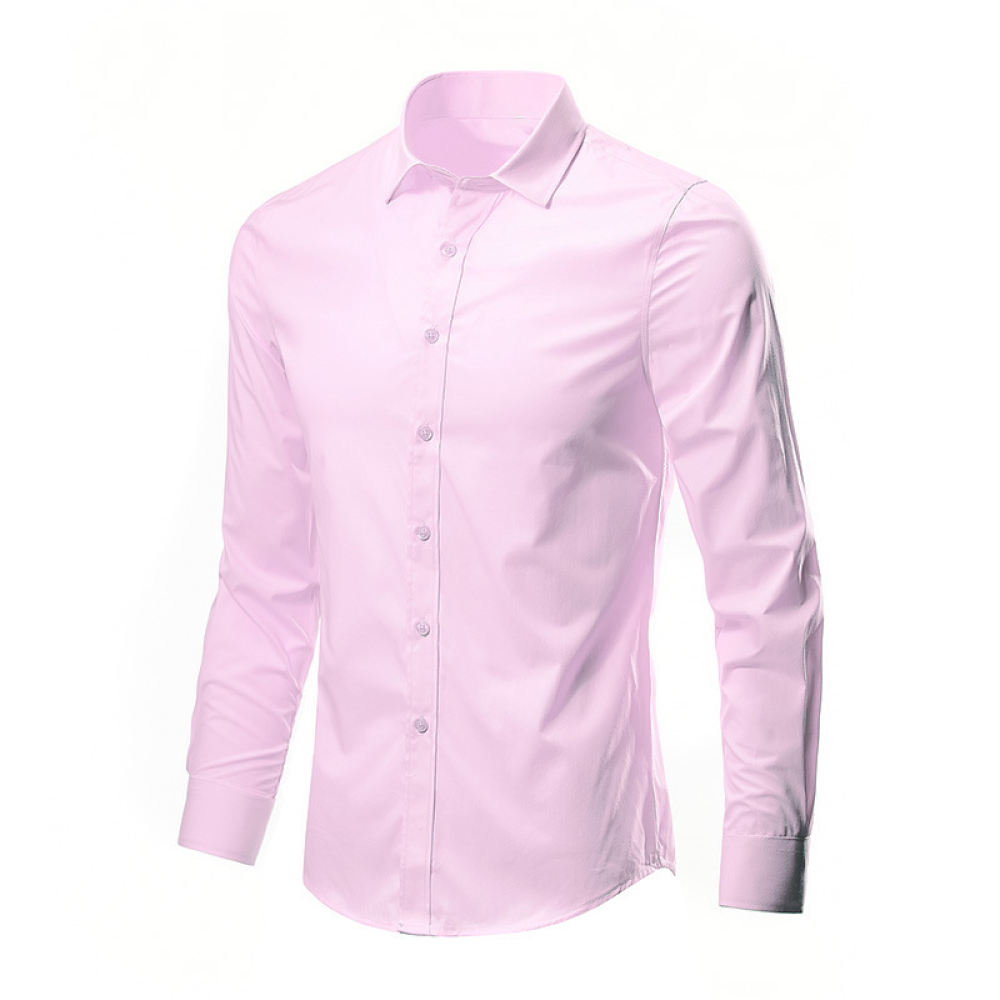 Camisa social masculina de cor - Men Formal Office Wear Shirts avaliação e preço