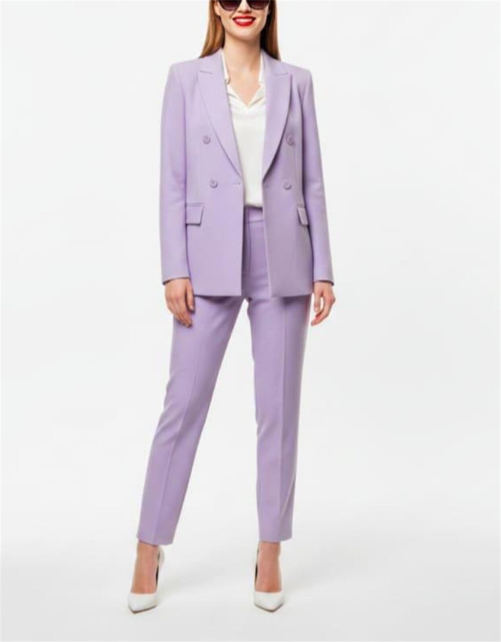 Conjunto de Terno Feminino Mod - Double Breasted Blazer avaliação e preço