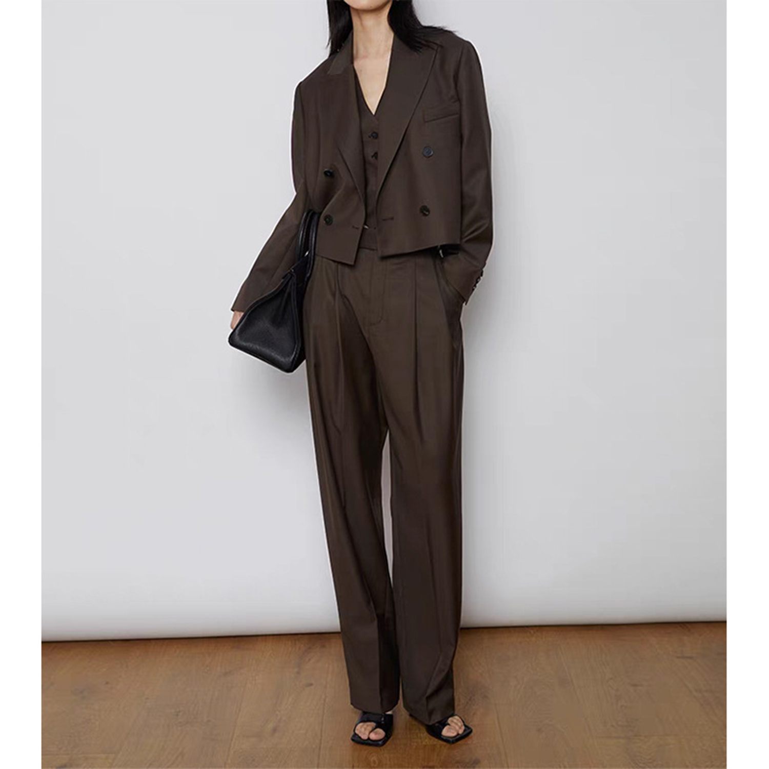Conjunto de Calças Femininas A - Double Breasted Blazer avaliação e preço