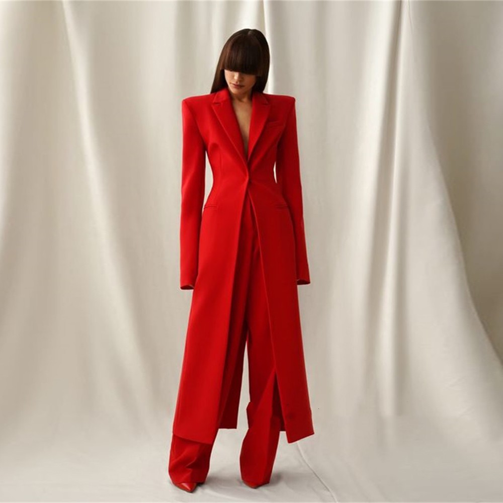 Conjunto Feminino Vermelho Vib - Double Breasted Blazer avaliação e preço