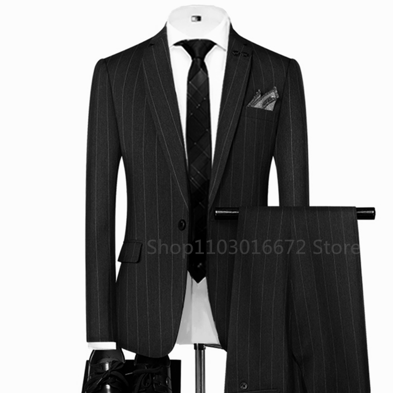 Ternos Masculinos Listrados Ci - Men Formal Wear Wedding avaliação e preço