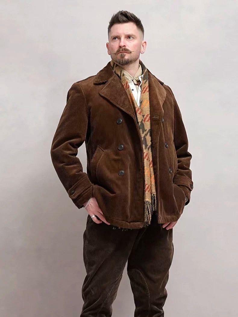 Blazer Masculino Vintage de Ve - Double Breasted Blazer avaliação e preço