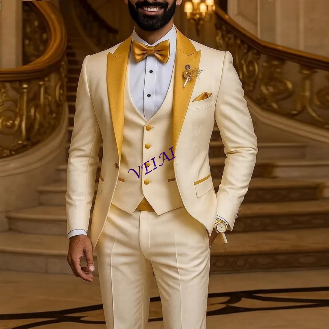 Personalizado gola dourada mar - Men Formal Wear Wedding avaliação e preço