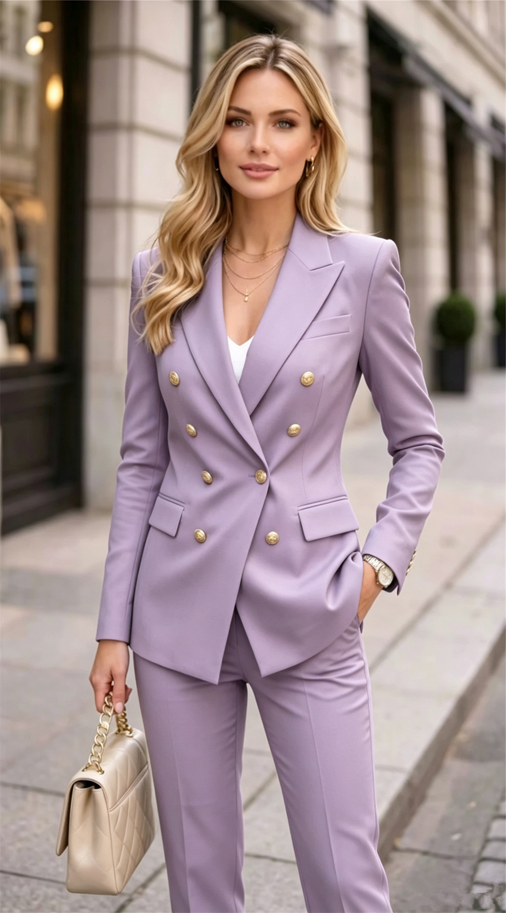 Conjunto Feminino de 2 Peças L - Double Breasted Blazer avaliação e preço