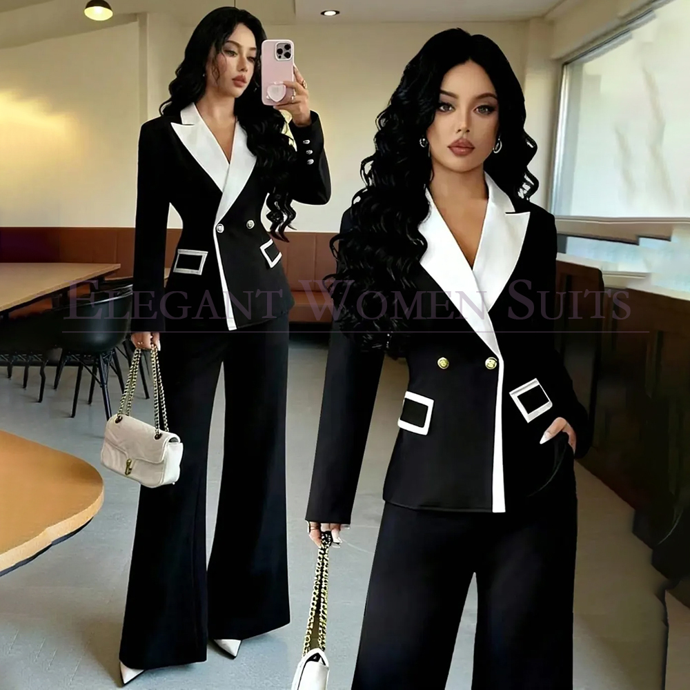 Conjuntos de Ternos Femininos  - Double Breasted Blazer avaliação e preço
