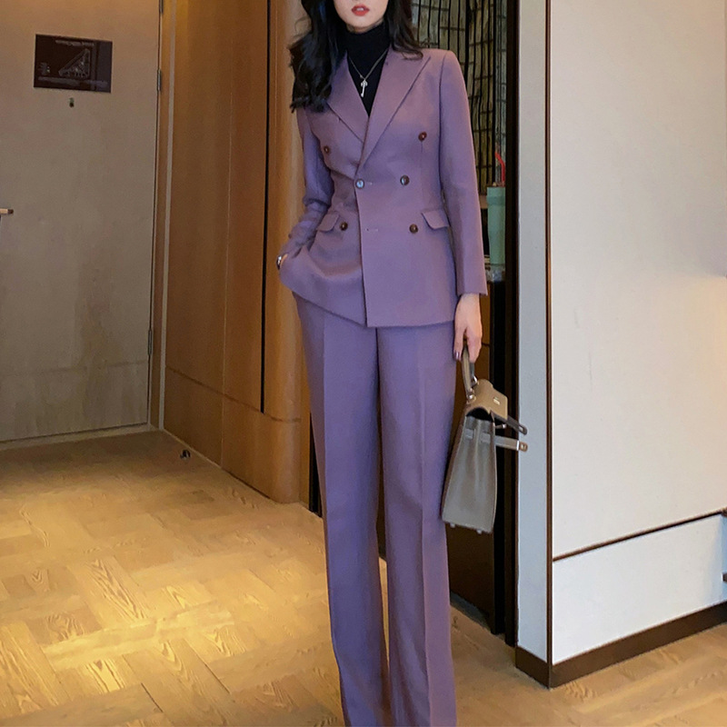 Conjunto de Calças Femininas A - Double Breasted Blazer avaliação e preço