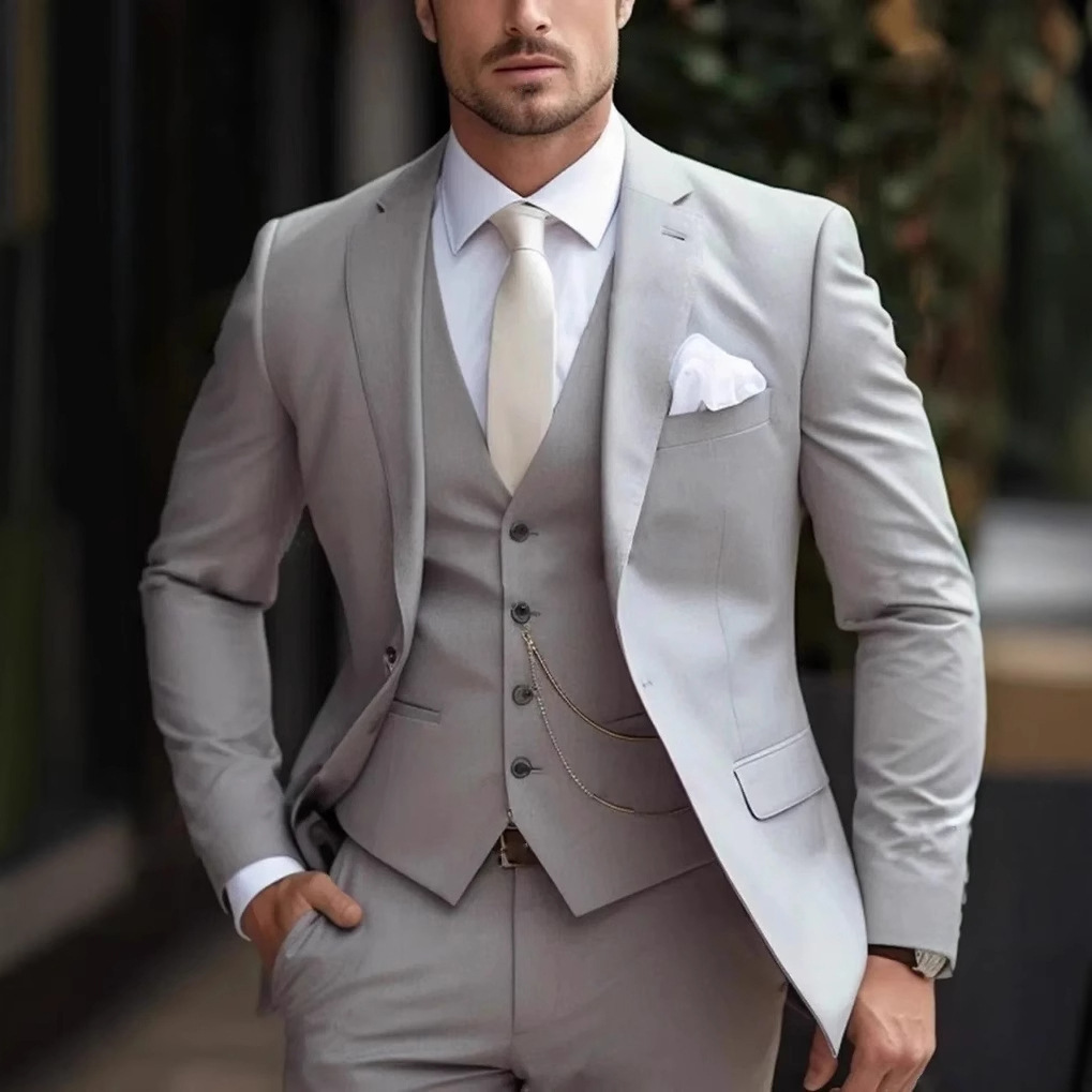 Conjunto de 3 Peças: Ternos Fo - Men'S Formal Wear For Reception avaliação e preço
