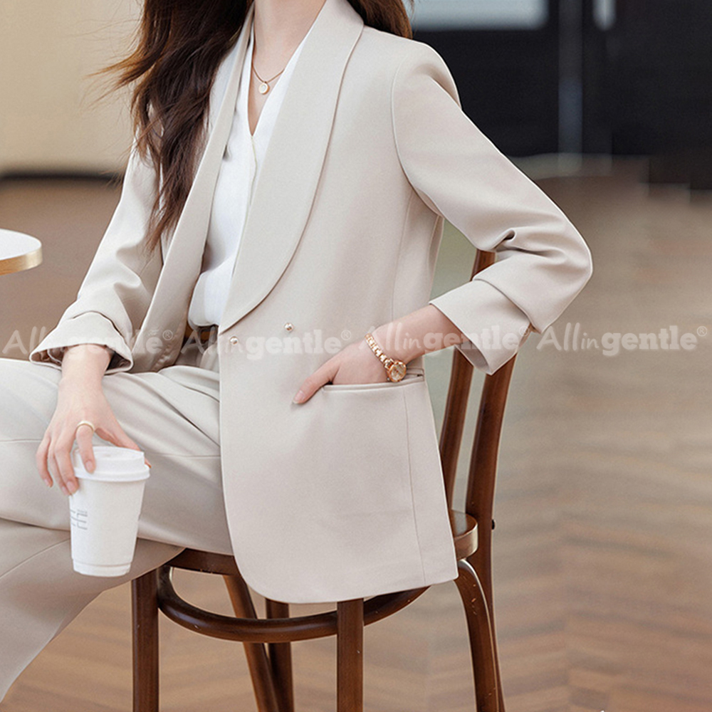 Terno de escritório feminino 2 - Double Breasted Blazer avaliação e preço