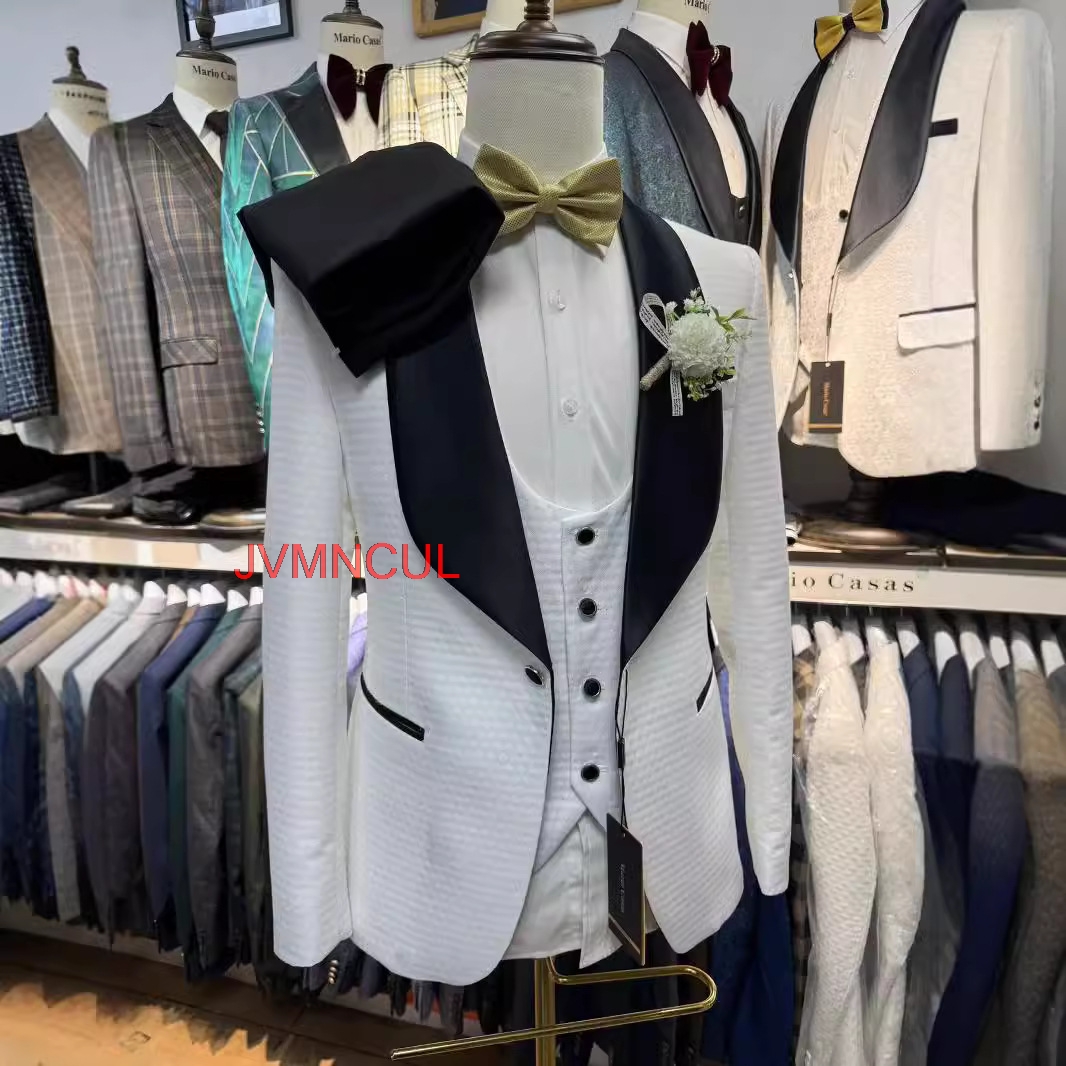 Terno Masculino Branco Jacquar - Men'S Formal Wear For Reception avaliação e preço