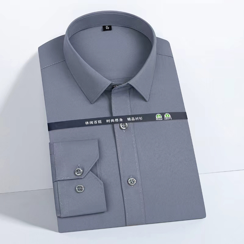 Nova Camisa Masculina Slim Fit - Men Formal Office Wear Shirts avaliação e preço