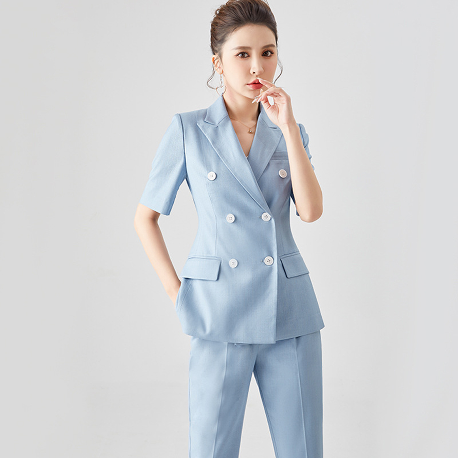 Conjunto Feminino Allingentle  - Double Breasted Blazer avaliação e preço