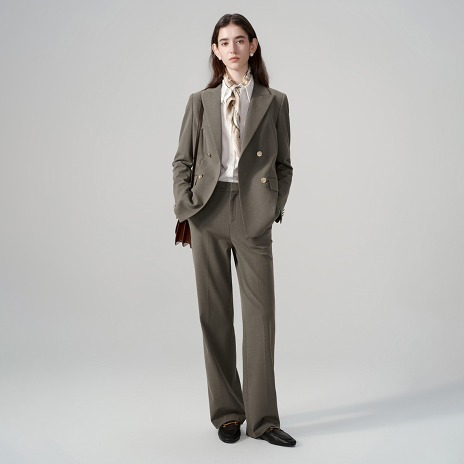Allingentle feminino pantsuit  - Double Breasted Blazer avaliação e preço