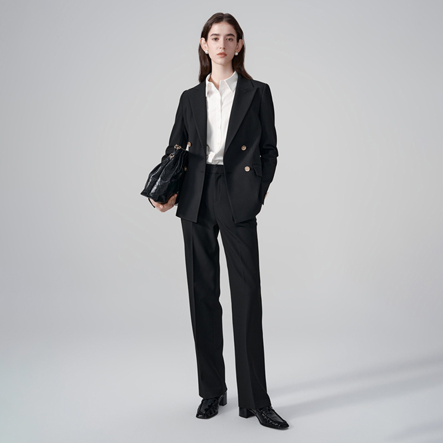 Allingentle feminino pantsuit  - Double Breasted Blazer avaliação e preço