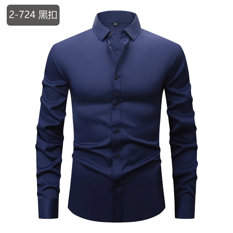 Nova Chegada: Camisas Sociais  - Men Formal Office Wear Shirts avaliação e preço